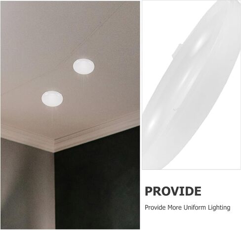 PRETYZOOM 6pcs Translucent White Lampshade Diffuser for Drum Lights Protection Easy Installation Glare Reduction Versatile Lighting for Home Commercial Use in Saudi Arabia