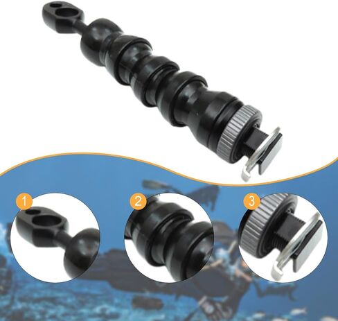 Yiju Underwater Camera Light Arm Flexible Joint Universal for Rig for Scuba Snorkeling Ys Head Adapter Light Mount Hot Shoe Mount, 6 Joints in Kuwait