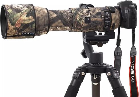 Rolanpro Waterproof Lens Camouflage Cover for Sigma 150-600mm F/5-6.3 DG DN OS Sports Raincover Mirrorless Camera lens-E Mount and L Mount Protective Sleeve Case-#14 Green Jungle camo Waterproof in Saudi Arabia