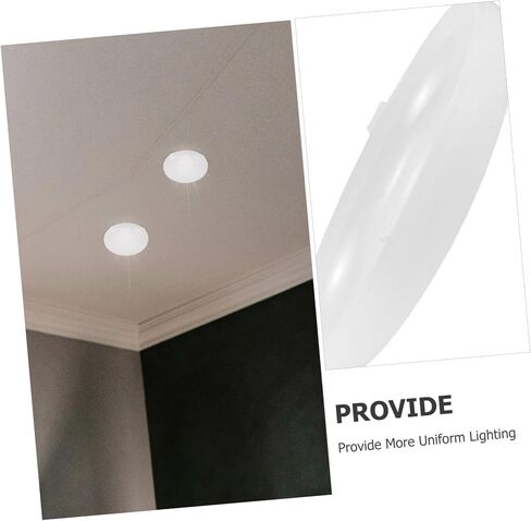 6pcs Round Lampshade Diffuser Translucent White Light Covers for Balanced Illumination Enhanced Light Distribution and Minimal Shadows Drum Lampshades in Saudi Arabia
