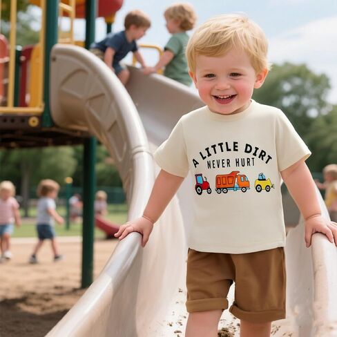 Toddler Baby Boy Clothes Summer Outfit Letter Print Short Sleeve T-Shirt Tops Solid Shorts Set 0-3T in Saudi Arabia