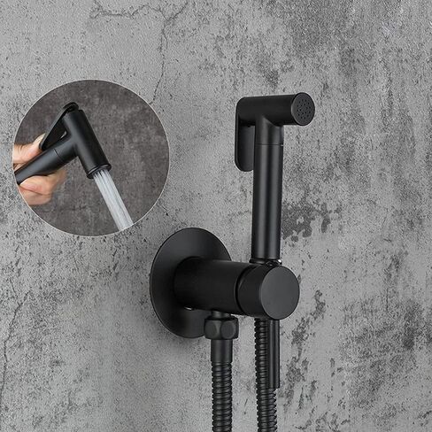 Toilet Bathroom HandheldSprayerSprayer HandheldSprayer Brass Baby Cloth Diaper Sprayer for Hot and Cold Water PortableFaucet, withHose for Feminine Wash Easy to Inst(Matte Black) in Saudi Arabia