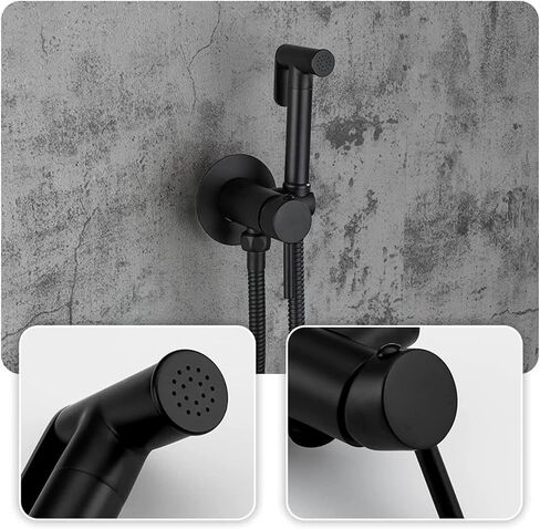 Toilet Bathroom HandheldSprayerSprayer HandheldSprayer Brass Baby Cloth Diaper Sprayer for Hot and Cold Water PortableFaucet, withHose for Feminine Wash Easy to Inst(Matte Black) in Saudi Arabia