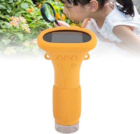 Portable Digital Microscope Camera, 1000X 2.0 Inch Color Screen with 8 LED Lights for Kids Adults, USB HD Inspection Handheld Microscope Camera (Yellow) in Saudi Arabia