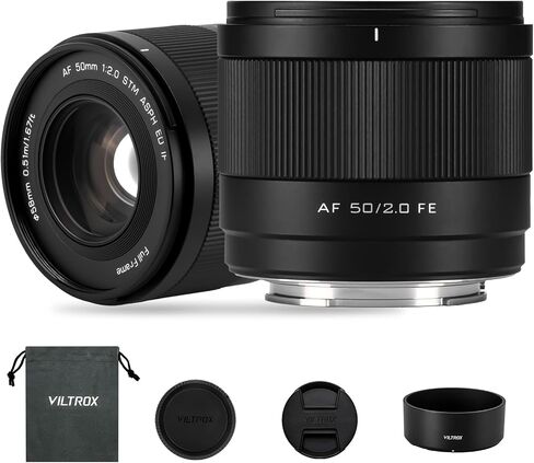 50mm F2.0 عدسة Prime Prime كاملة لـ Sony E-Mount | FAST AF ، فتحة كبيرة ، فائقة الكسارة | عدسة صورة قياسية لـ A7RV ، A7IV ، A7CII ، ZV-E1 ، A7RIV ، A6600 Cameras بدون مرآة in Saudi Arabia