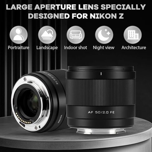 50mm F2.0 عدسة Prime Prime كاملة لـ Sony E-Mount | FAST AF ، فتحة كبيرة ، فائقة الكسارة | عدسة صورة قياسية لـ A7RV ، A7IV ، A7CII ، ZV-E1 ، A7RIV ، A6600 Cameras بدون مرآة in Saudi Arabia