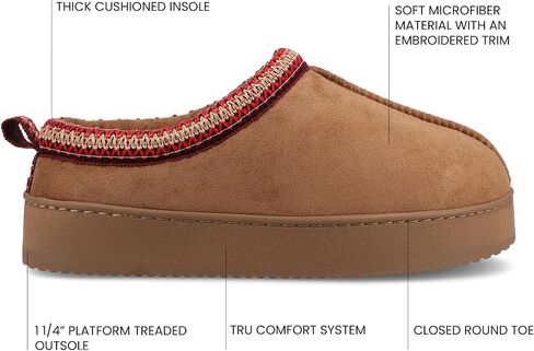 مجموعة Journee Collection Women's Connway Cushioned Platform Slippers Slippers in Kuwait