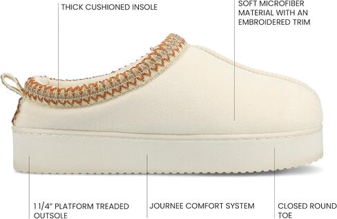 مجموعة Journee Collection Women's Connway Cushioned Platform Slippers Slippers in Saudi Arabia