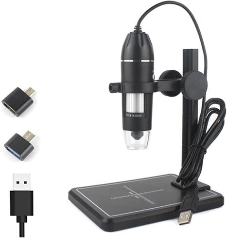 Digital Microscope Camera 3in1 C Type USB Portable Electron 1000X/1600X for Soldering LED Magnifier Mobile Phone Repairing(USB Lift Stand) in Saudi Arabia