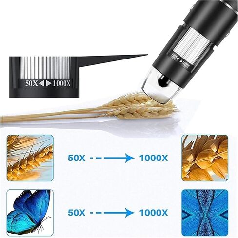 Digital Microscope Camera 3in1 C Type USB Portable Electron 1000X/1600X for Soldering LED Magnifier Mobile Phone Repairing(USB Lift Stand) in Saudi Arabia