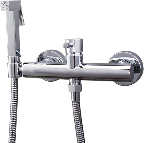 HandheldSprayer for Toilet Brass Baby Cloth Diaper Sprayer for Hot and Cold Water PortableFaucet withHose, for Feminine Wash, Pet Washing,Black(Brushed Gold) in Saudi Arabia