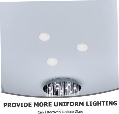 6pcs Round Lampshade Diffuser Frosted White Light for Drum Lamps Pendants Fog-resistant Light Panels for Home and Commercial Use Enhanced Distribution in Kuwait