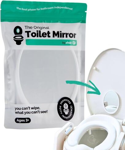 Toilet Mirror for Wiping | Potty Training & Bathroom Independence | Teach How to Wipe | Toddler, Child & Special Needs Aid | Visual Toilet Training Tool | Lab Tested Non-Toxic & Safe for Kids Ages 3+ in Saudi Arabia