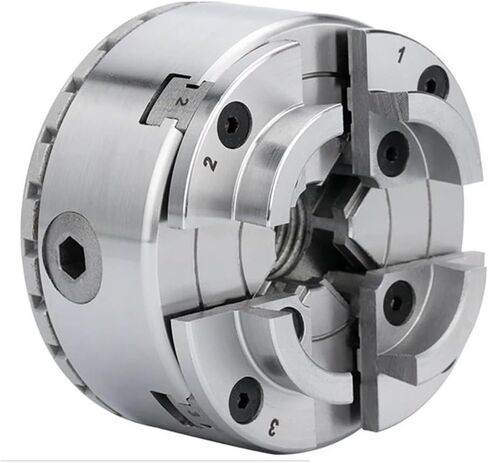 Chuck KP96 4-Jaw Chuck المتمركز الذاتية لمخرطة الخشب 3.75 بوصة أدوات المخرطة (KP96 E 1-8TPI) in Saudi Arabia