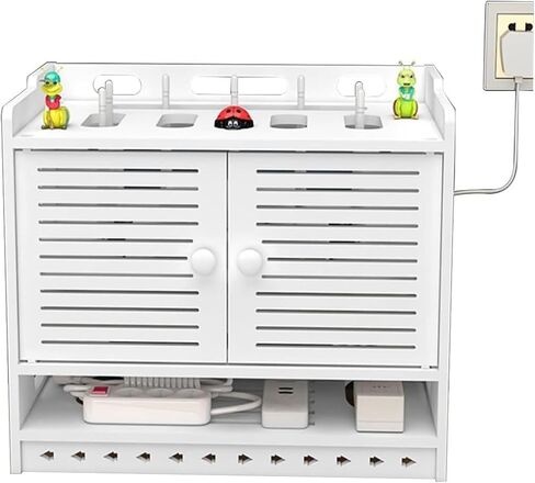 Router Storage Box，WiFi Router Storage Box, WiFi Router Boxes, Wall-Mounted Decoration, TV Set-top Box Storage(A) in Saudi Arabia