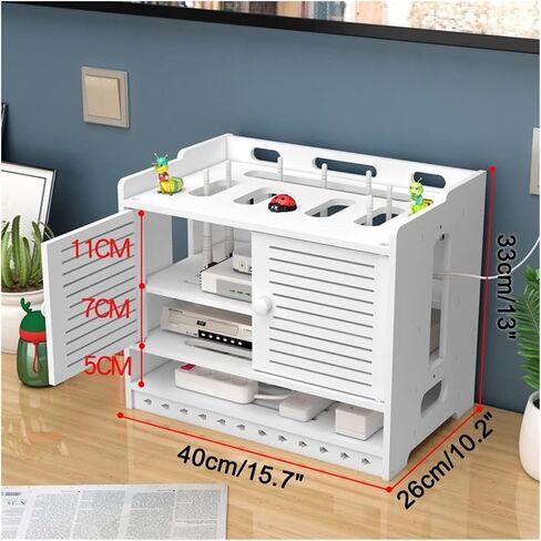 Router Storage Box，WiFi Router Storage Box, WiFi Router Boxes, Wall-Mounted Decoration, TV Set-top Box Storage(A) in Saudi Arabia