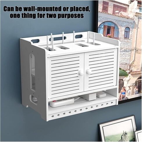 Router Storage Box，WiFi Router Storage Box, WiFi Router Boxes, Wall-Mounted Decoration, TV Set-top Box Storage(A) in Saudi Arabia