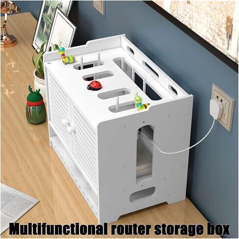 Router Storage Box，WiFi Router Storage Box, WiFi Router Boxes, Wall-Mounted Decoration, TV Set-top Box Storage(A) in Saudi Arabia