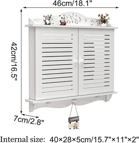 Router Storage Box，WiFi Router Storage Box, Wall-Mounted Router Shelf Storage Box, Multimedia Switchgear Decorative Box for Electric Box(46x42x7cm) in Saudi Arabia