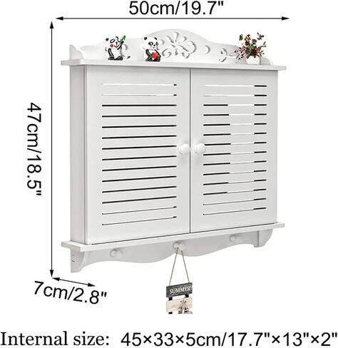 Router Storage Box，WiFi Router Storage Box, Wall-Mounted Router Shelf Storage Box, Multimedia Switchgear Decorative Box for Electric Box(46x42x7cm) in Saudi Arabia