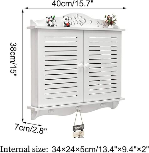 Router Storage Box，WiFi Router Storage Box, Wall-Mounted Router Shelf Storage Box, Multimedia Switchgear Decorative Box for Electric Box(46x42x7cm) in Saudi Arabia