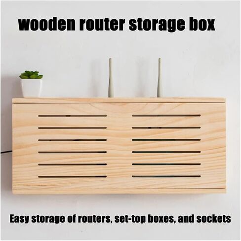 Router Storage Box，WiFi Router Storage Box, Wooden WiFi Router Boxes, Wall-Mounted Decoration, TV Set-top Box Storage in Saudi Arabia