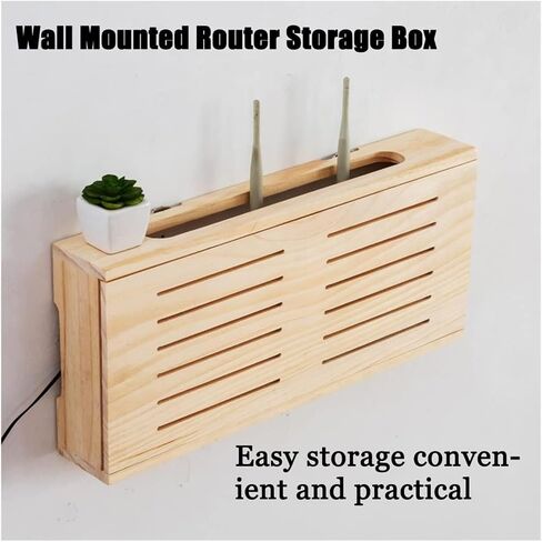 Router Storage Box，WiFi Router Storage Box, Wooden WiFi Router Boxes, Wall-Mounted Decoration, TV Set-top Box Storage in Saudi Arabia