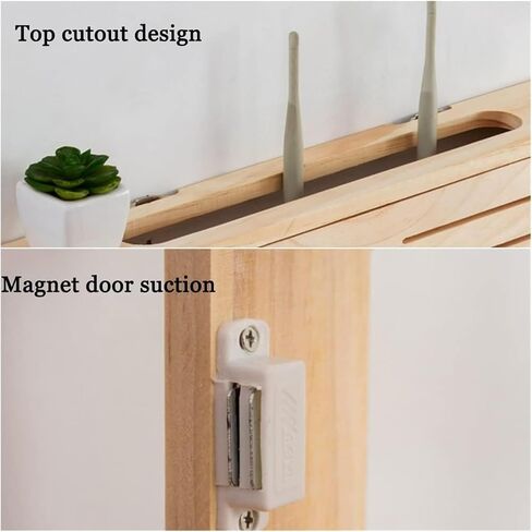 Router Storage Box，WiFi Router Storage Box, Wooden WiFi Router Boxes, Wall-Mounted Decoration, TV Set-top Box Storage in Saudi Arabia