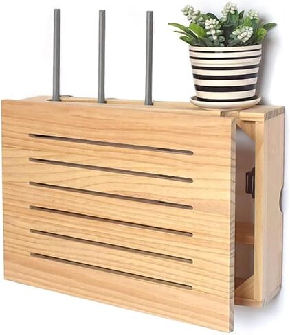Router Storage Box，WiFi Router Storage Box, Wall-Mounted WiFi Storage Case, Home Multimedia Weak Decorative Shielding Box(39.5x9.5x23.5cm) in Saudi Arabia