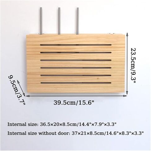 Router Storage Box，WiFi Router Storage Box, Wall-Mounted WiFi Storage Case, Home Multimedia Weak Decorative Shielding Box(39.5x9.5x23.5cm) in Saudi Arabia