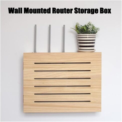 Router Storage Box，WiFi Router Storage Box, Wall-Mounted WiFi Storage Case, Home Multimedia Weak Decorative Shielding Box(39.5x9.5x23.5cm) in Saudi Arabia