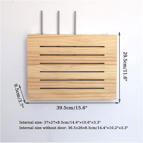 Router Storage Box，WiFi Router Storage Box, Wall-Mounted WiFi Storage Case, Home Multimedia Weak Decorative Shielding Box(39.5x9.5x23.5cm) in Saudi Arabia