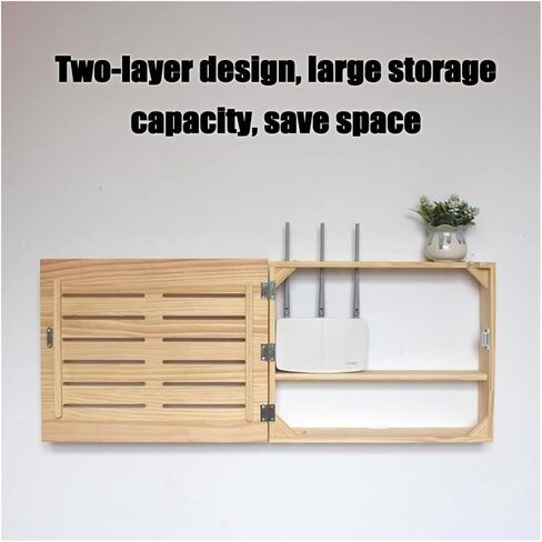 Router Storage Box，WiFi Router Storage Box, Wall-Mounted WiFi Storage Case, Home Multimedia Weak Decorative Shielding Box(39.5x9.5x23.5cm) in Saudi Arabia