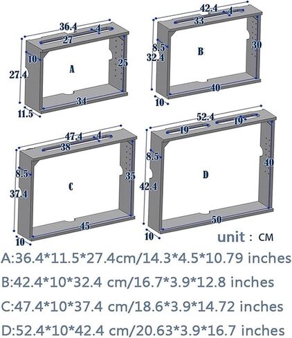 Router Storage Box，WiFi Router Storage Box, WiFi Storage Box, Wireless Living Room Set-top Shelf, Patch Panel Finishing Wire Rack(D,47.4x10x37.4 cm) in Saudi Arabia
