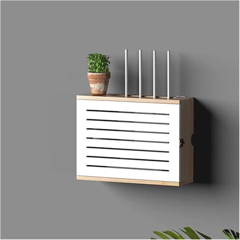 Router Storage Box，WiFi Router Storage Box, WiFi Storage Box, Wireless Living Room Set-top Shelf, Patch Panel Finishing Wire Rack(D,47.4x10x37.4 cm) in Saudi Arabia