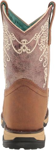 Corral Ladie's Tan Hydro Resist Saddle Vamp/Brown Top Farm & Ranch Dual Dual Density Sq Toe ، Rubber Sole ، Ranching W5006 in Saudi Arabia