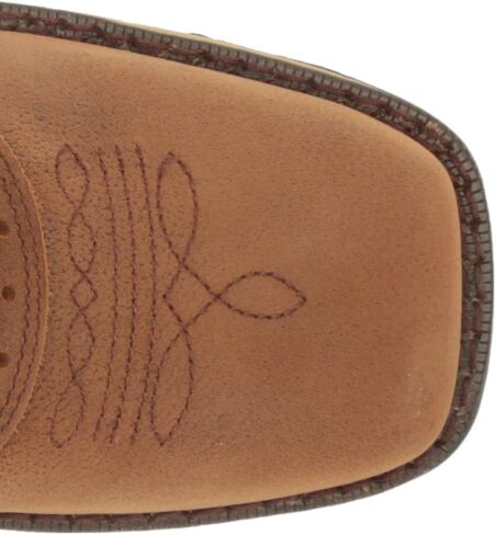 Corral Ladie's Tan Hydro Resist Saddle Vamp/Brown Top Farm & Ranch Dual Dual Density Sq Toe ، Rubber Sole ، Ranching W5006 in Saudi Arabia