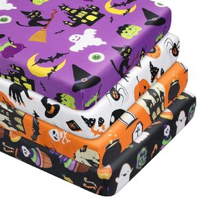 4 Pcs Summer Crib Sheets for Boys Girls 52'' x 28'' x 8'' Ocean Animals Seashell Beach Hawaii Breathable Newborn Mattress Sheets Fitted Baby Gifts for Standard Crib and Toddler Mattresses