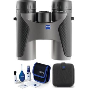Zeiss 8x32 Terra ED Binoculars (Gray) with Zeiss Lens Cleaning Kit Bundle