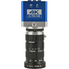 4K HD Microscope Industrial Camera 8.3 Million Pixels HDMI/Type-C Output 10-50mm Lens