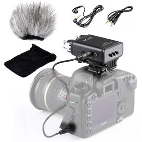 Movo Photo Directional X/Y Stereo Video Microphone for Canon EOS 80D, 77D, 70D, 60D, 50D, 7D, 7D Mark II, 6D, 5DS, 5D, 5D Mark IV, 1D, Digital Rebel SL1, T7i, T6s, T6i, T5i, T4i & T3i DSLR Cameras