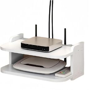 Router Storage Box Router Shelf Large Space WiFi Router Organizer Home Organized Management Hider Rack Multilayer Set Top Box Rack Wireless Optical Cat Box