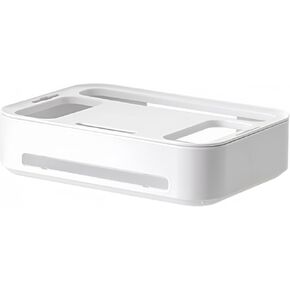 Router Shelf Wall Mounted WiFi Router Storage Box Great Capacity Power Strip Power Socket Cable Storage Case Wireless Router Rack Router Cover Hider for Home