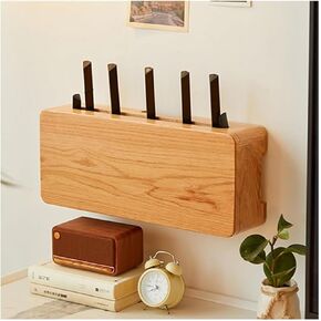 Router Storage Box，WiFi Router Storage Box, Floating TV Shelf for Bedroom and Living Room,Space-Saving Storage Shelf, Cable Organizer Box(Orange)