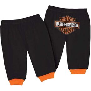 Harley-Davidson Baby Boys' Interlock Bar & Shield Logo Pants, Black 4050601