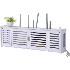 Wireless Router Rack Wall Mount Shelf Storage Box for TV Set top Box