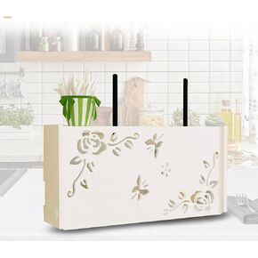 Router Storage Box Wall Shelf TV Wall Bracket Small Remote Control Wall Storage Room B52 x 9.5 x 25 cm