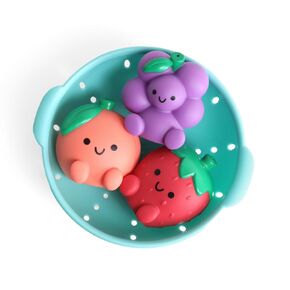 Itzy Ritzy Bath Squirter Set - Set of 3 Bath Squirters and 1 Strainer (Fruit)