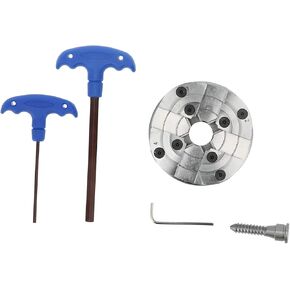 Lathe Chuck Set Durable HeavyDuty Woodworking Tool for Woodworkers SelfCentering Chuck with 1/8in Thread, KP96-E 4In