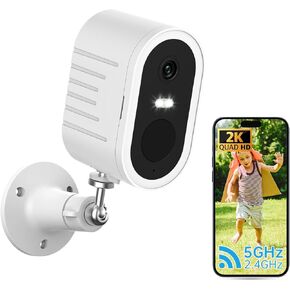 Security Cameras Wireless Outdoor, 2K Battery Powered WiFi Cameras for Home Security , Surveillance Camera AI Motion Detection Spotlight Siren Alarm, Color Night Vision, 2-Way Talk, IP66 Waterproof